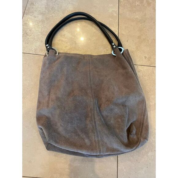 Brown Suede Hobo Earthy Tote Purse Shoulder Bag Boho Hobbit Magnetic Fall Hippie - Picture 1 of 8